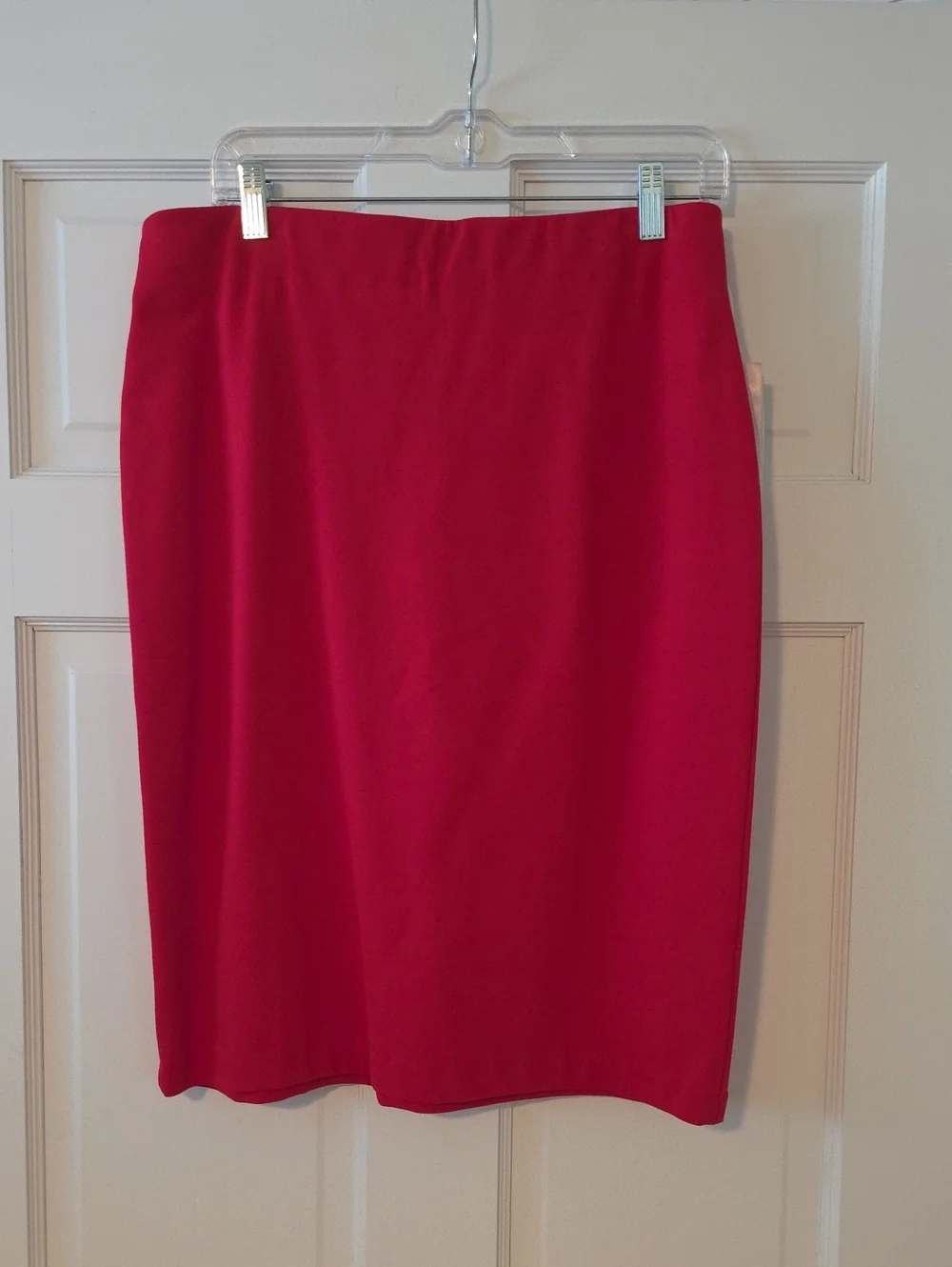 Classic Women's Red Pencil Skirt - Sleek Office Style